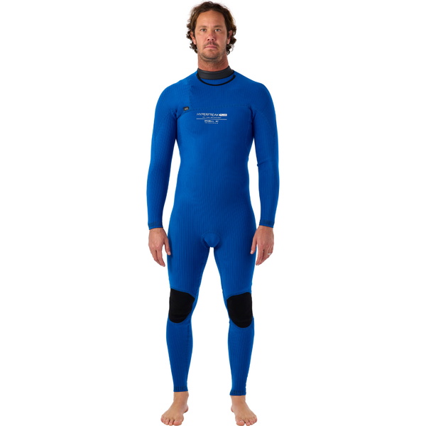 2025 O'Neill Mens Hyperfreak 5/4+mm Chest Zip Wetsuit 5345 - Black / Tempered Steel